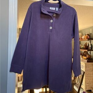 D&Co Purple Long Sleeve fleece Shirt size 1X